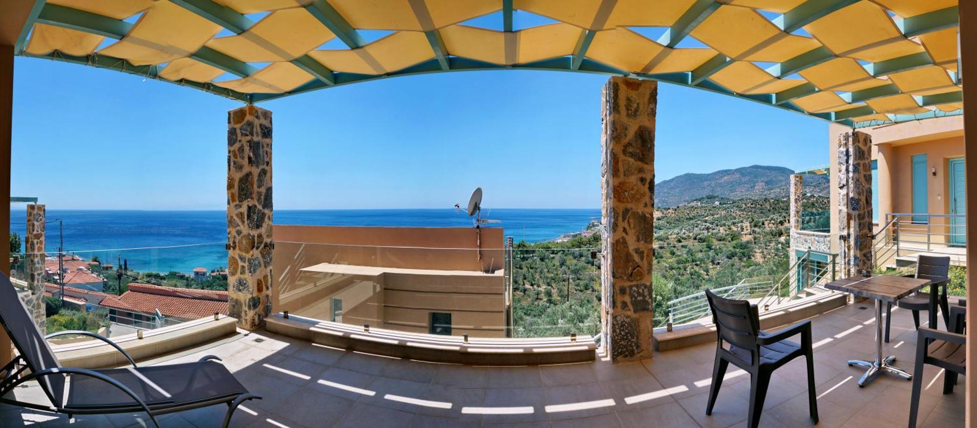 Ouzo Panoramic Houses 1, With Private Pool Plomari Buitenkant foto